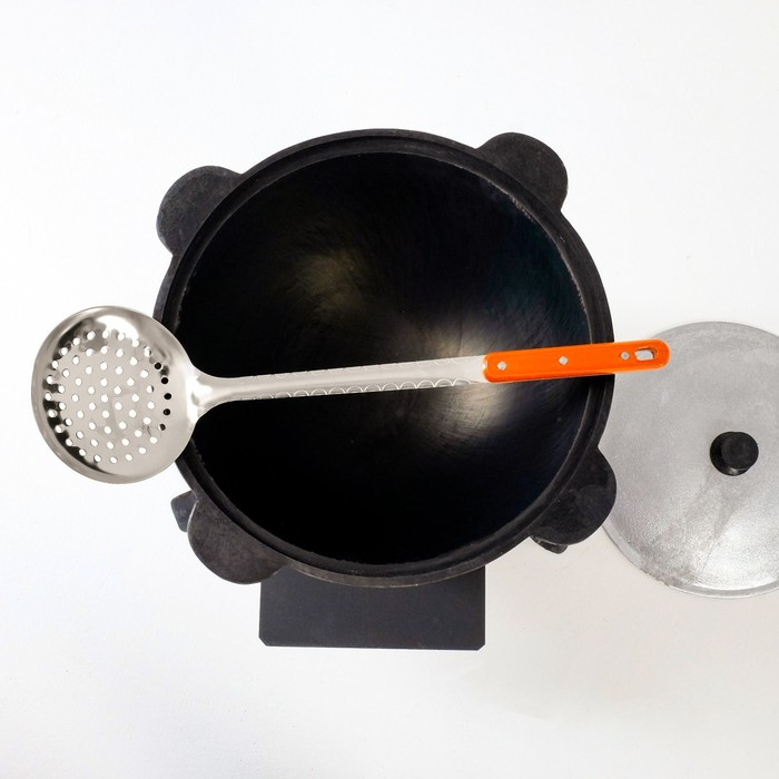 Набор для плова 3 предмета: казан 6 л, печь под казан, шумовка 43 см, приправа в подарок Набор для плова 3 предмета: казан 6 л, печь под казан, шумовка 43 см, приправа в подарок