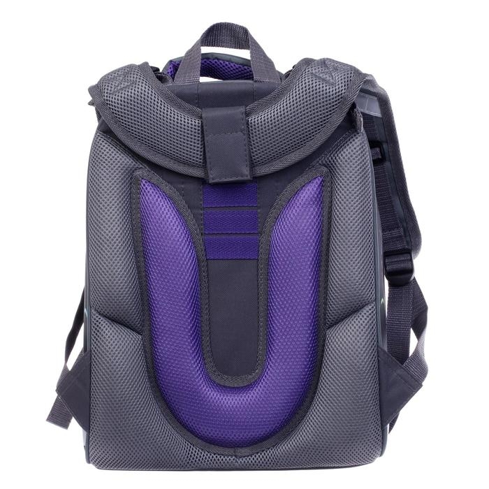 Рюкзак каркасный школьный 38 х 30 х 16 см, эргономичная спинка, Stavia "Фламинго мини", чёрный/розовый