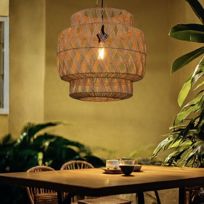 Светильник потолочный из ротанга Светильник потолочный из ротанга "Райан" 1х120Вт, Е27, 50х50х50 см
