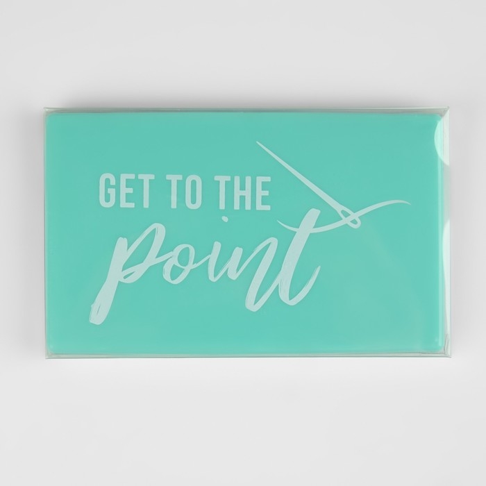 Игольница магнитная, 11 × 6,5 см, надпись МИКС, цвет бирюзовый Игольница магнитная, 11 × 6,5 см, надпись МИКС, цвет бирюзовый