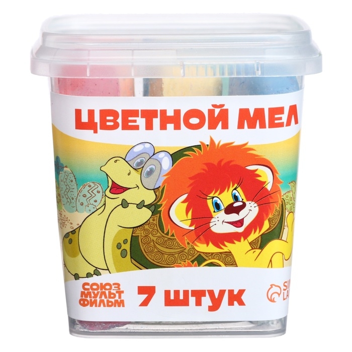 Набор цветных мелков Львёнок и Черепаха, 7 цветов Набор цветных мелков Львёнок и Черепаха, 7 цветов