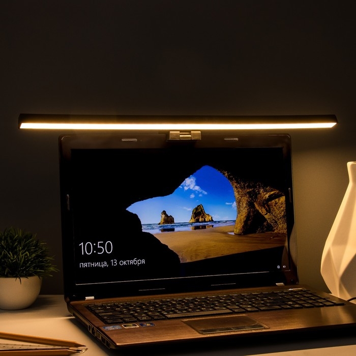 Светильник для монитора Светильник для монитора "Люкс" LED 5Вт 3000К-6000К 249Лм Ra85 USB черный 8,3х2,9х50см