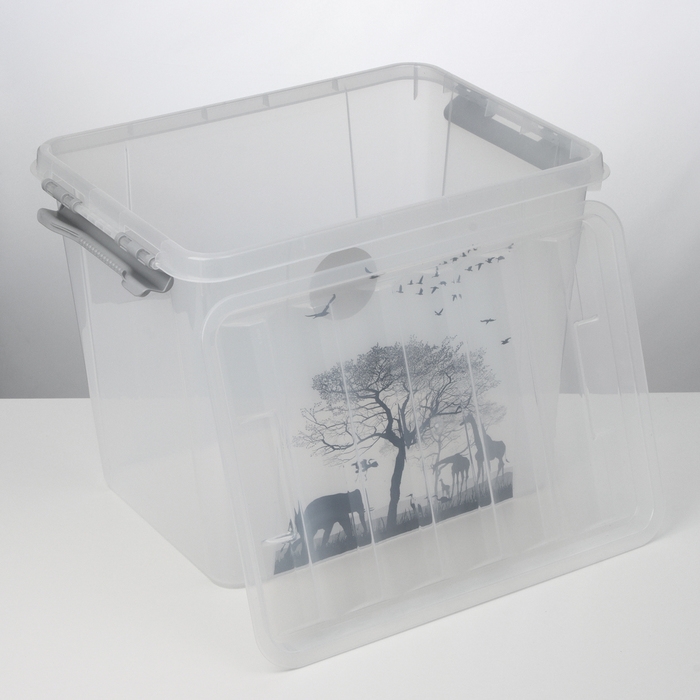 Контейнер для хранения с крышкой Africa, 25 л, цвет прозрачный Контейнер для хранения с крышкой Africa, 25 л, цвет прозрачный