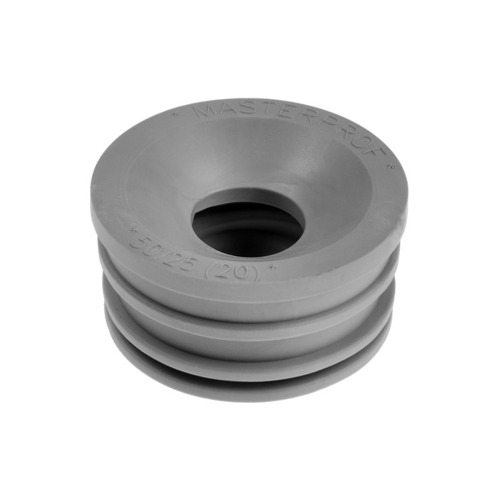 Манжета переходная MasterProf ИС.131769, d=50 х 25 мм, для канализационных труб, ТЭП, серая Манжета переходная MasterProf ИС.131769, d=50 х 25 мм, для канализационных труб, ТЭП, серая