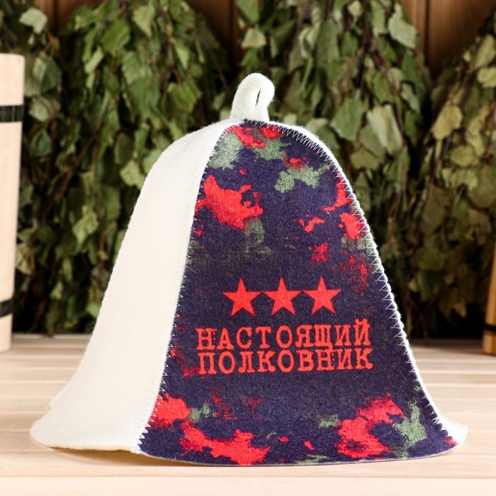 Шапка для бани  Шапка для бани "Настоящий полковник"