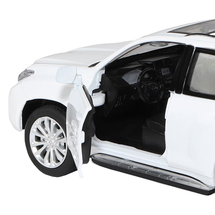 Машина металлическая Land Cruiser Prado 1:32, свет и звук, открываются двери, капот, багаж, инерция Машина металлическая Land Cruiser Prado 1:32, свет и звук, открываются двери, капот, багаж, инерция