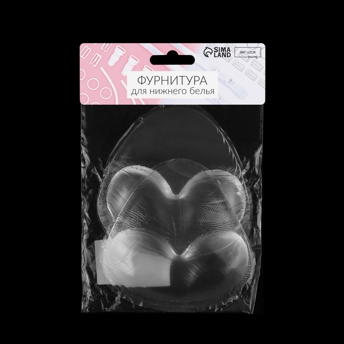 Вкладыши для бюстгальтера, пара, 10 × 10 см, цвет прозрачный Вкладыши для бюстгальтера, пара, 10 × 10 см, цвет прозрачный