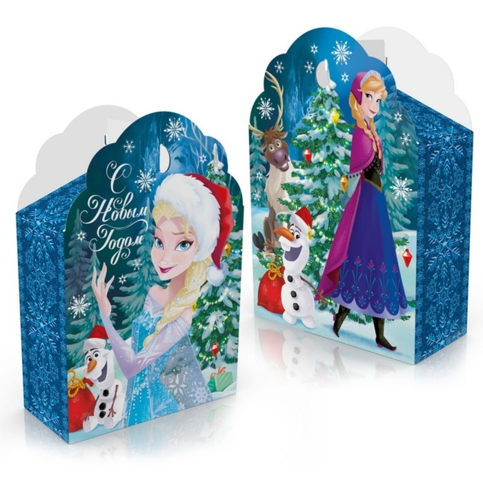 Новый год. Коробка подарочная складная Новый год. Коробка подарочная складная "С Новым годом", 17х25х8 см, Холодное сердце