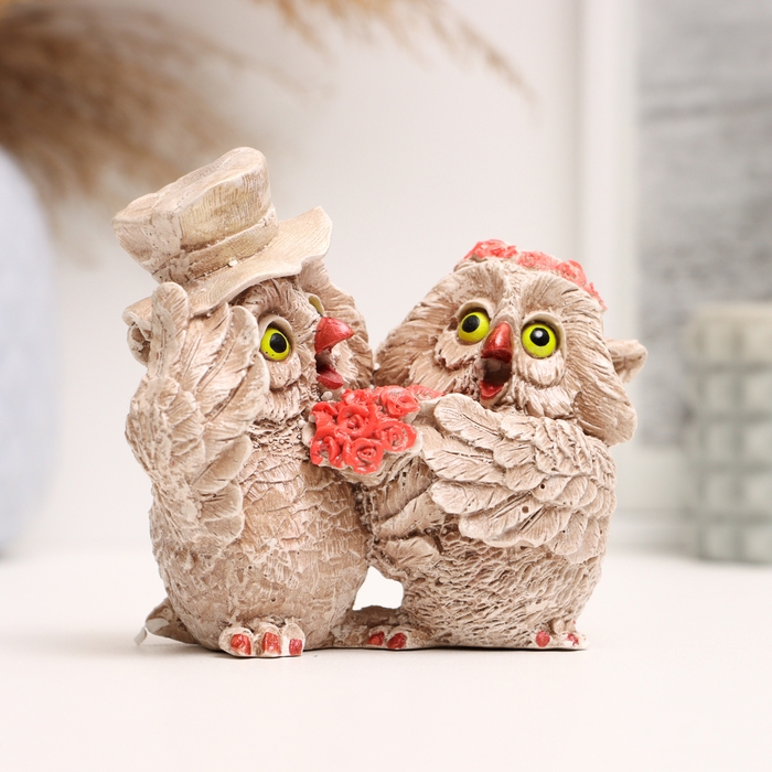 Фигура Фигура "Совы молодожены" 12х10х6см