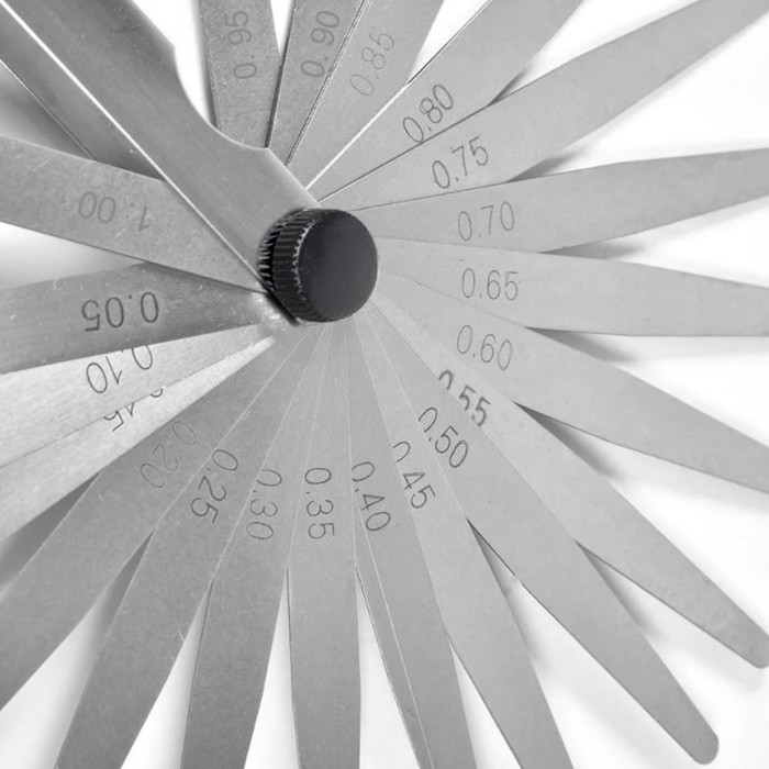 Щуп веерный  Щуп веерный "СЕРВИС КЛЮЧ", 0.05-1.0 мм, шаг 0.05 мм, 20 листов, в блистере