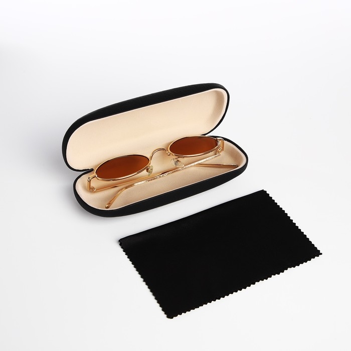 Футляр для очков на хлопушке, длина 16 см, цвет чёрный Футляр для очков на хлопушке, длина 16 см, цвет чёрный