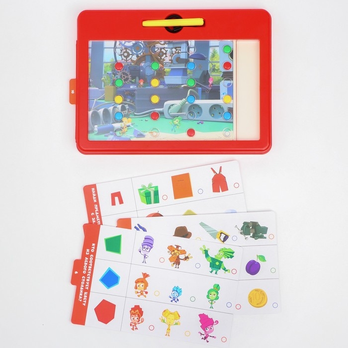 Магнитный планшет обучающий, с карточками, 20 карточек, Фиксики Магнитный планшет обучающий, с карточками, 20 карточек, Фиксики