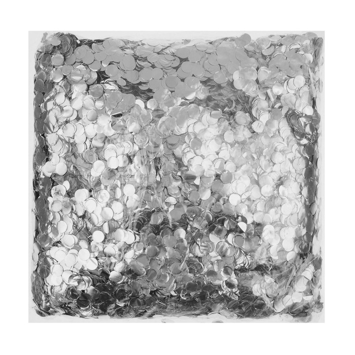 Наполнитель для шара «Конфетти круг», 1 см, фольга, цвет серебряный, 500 г Наполнитель для шара «Конфетти круг», 1 см, фольга, цвет серебряный, 500 г