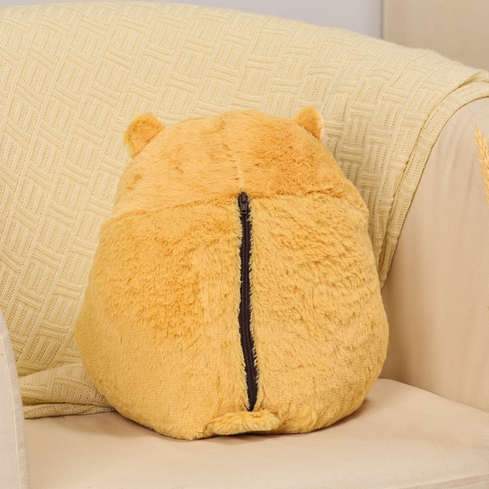 Мягкая игрушка «Хомяк» с пледом, 30 см, цвет бежевый