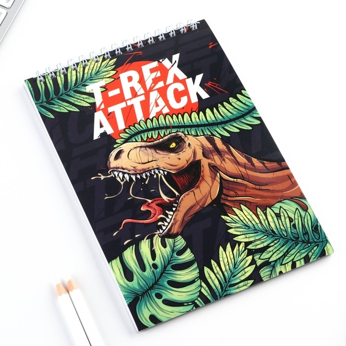 Блокнот А5, 40 л. Обложка картон. "Динозавр&raquo;
