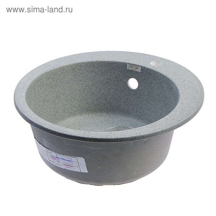 Мойка кухонная из камня ZETT lab. 30/Q8, d=475 мм, матовая, темно-серая Мойка кухонная из камня ZETT lab. 30/Q8, d=475 мм, матовая, темно-серая
