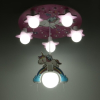 Люстра 86207/6 E27 40Вт розовый-белый 50х50х24 см BayerLux