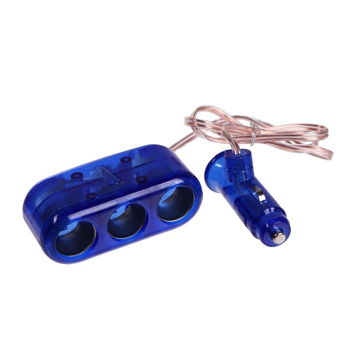 Разветвитель прикуривателя TORSO, 12-24 В, провод 50 см, подсветка Разветвитель прикуривателя TORSO, 12-24 В, провод 50 см, подсветка