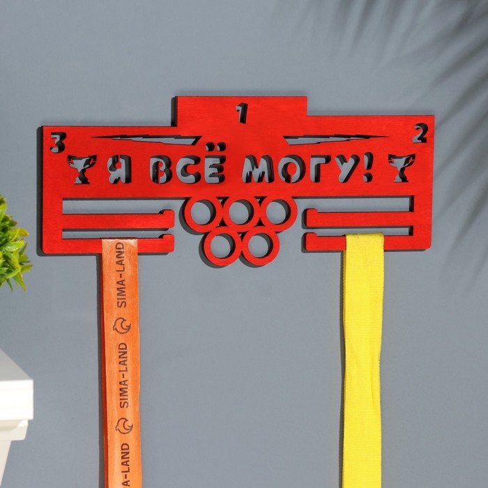 Медальница  Медальница "Я всё могу!" кольца, 28х12 см