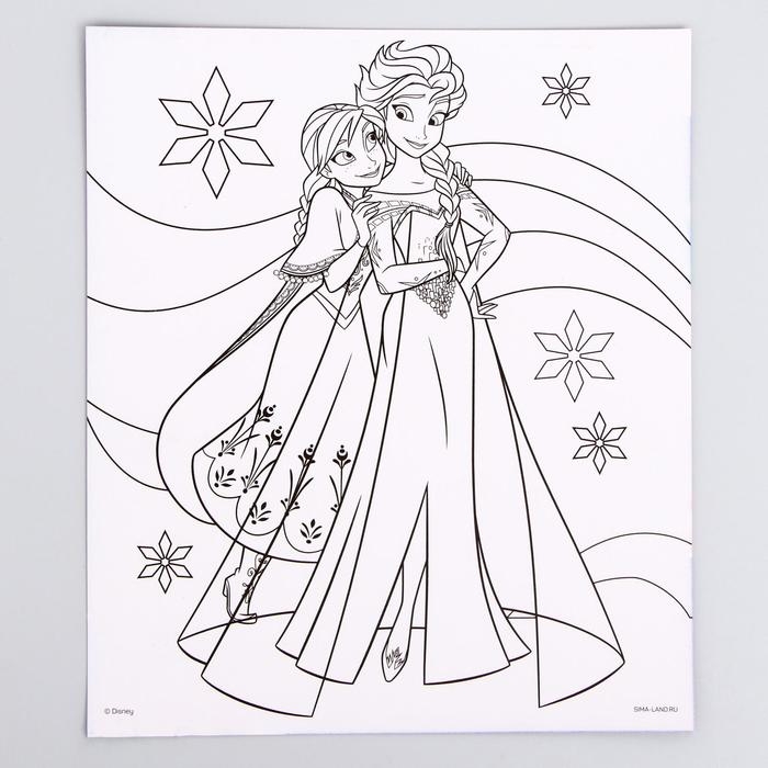 Гирлянда на люверсах с плакатом Гирлянда на люверсах с плакатом "С Днем Рождения", длина 210 см, Холодное сердце