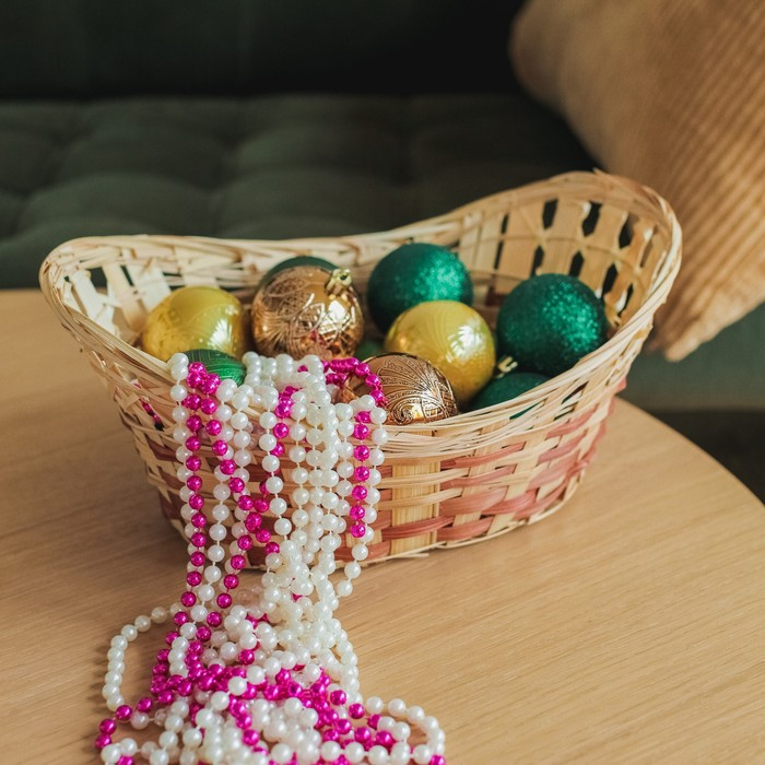 Корзина «Ладья», дно 27×20, верх 41×28, высота 15 см, бамбук Корзина «Ладья», дно 27×20, верх 41×28, высота 15 см, бамбук