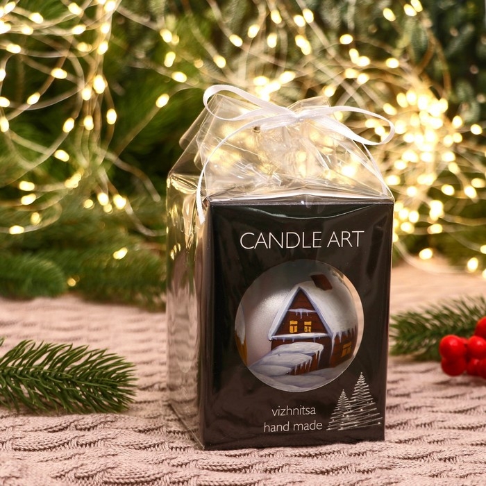 Ёлочный шар d-8 см Ёлочный шар d-8 см "Зимняя деревушка" ручная роспись, микс