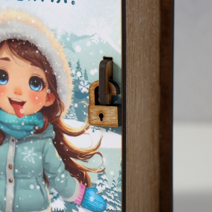 Новогодняя копилка-шкатулка  Новогодняя копилка-шкатулка "Новогоднего настроения" 14х12х5 см