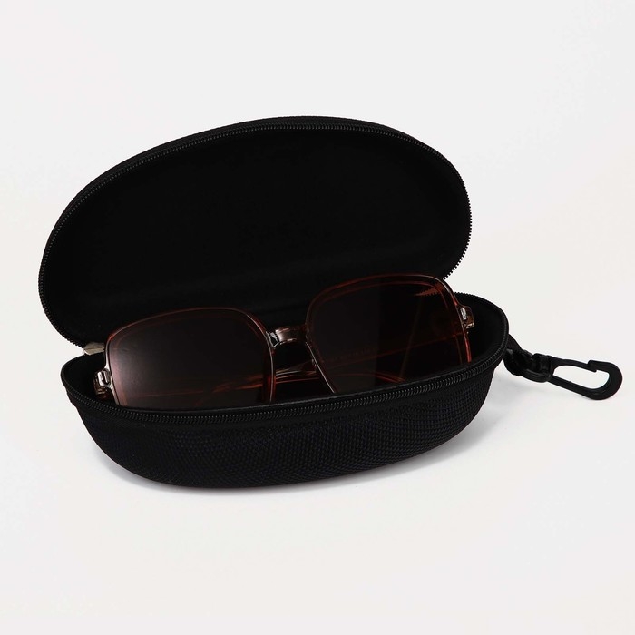 Футляр для очков на молнии, длина 17 см, цвет чёрный Футляр для очков на молнии, длина 17 см, цвет чёрный
