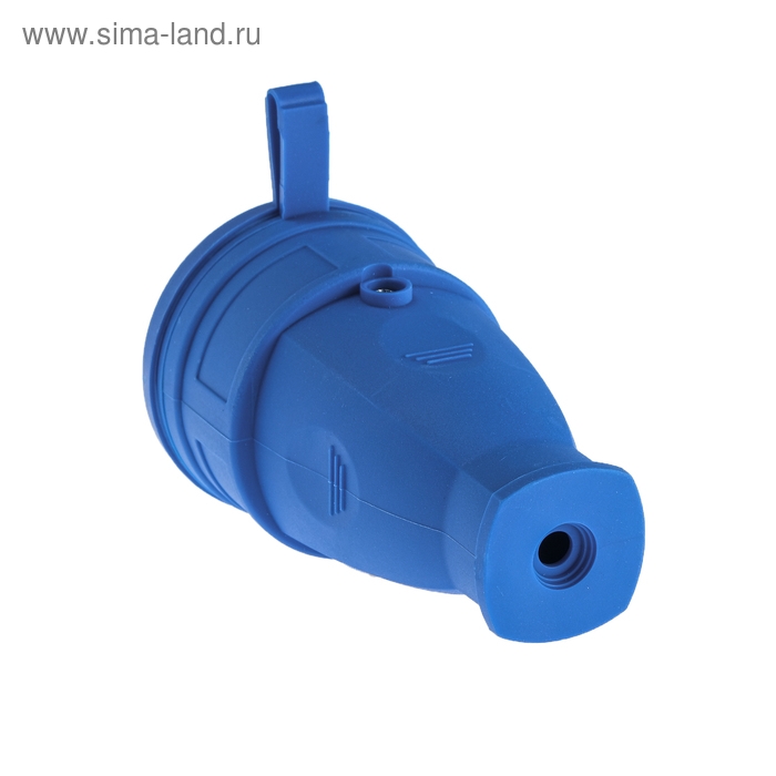 Розетка переносная 16-005, 16 А, 250 В, IP44, с з/к, с заглушкой, каучук, синяя Розетка переносная 16-005, 16 А, 250 В, IP44, с з/к, с заглушкой, каучук, синяя