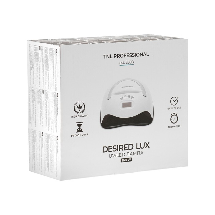 Лампа для гель-лака TNL Desired lux, UV/LED, 168 Вт, 36 диодов,таймер 10/30/60/99 сек, роз. Лампа для гель-лака TNL Desired lux, UV/LED, 168 Вт, 36 диодов,таймер 10/30/60/99 сек, роз.