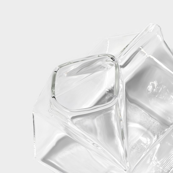 Молочник стеклянный Доляна «Пакет», 400 мл, 9×7×10,3 см Молочник стеклянный Доляна «Пакет», 400 мл, 9×7×10,3 см