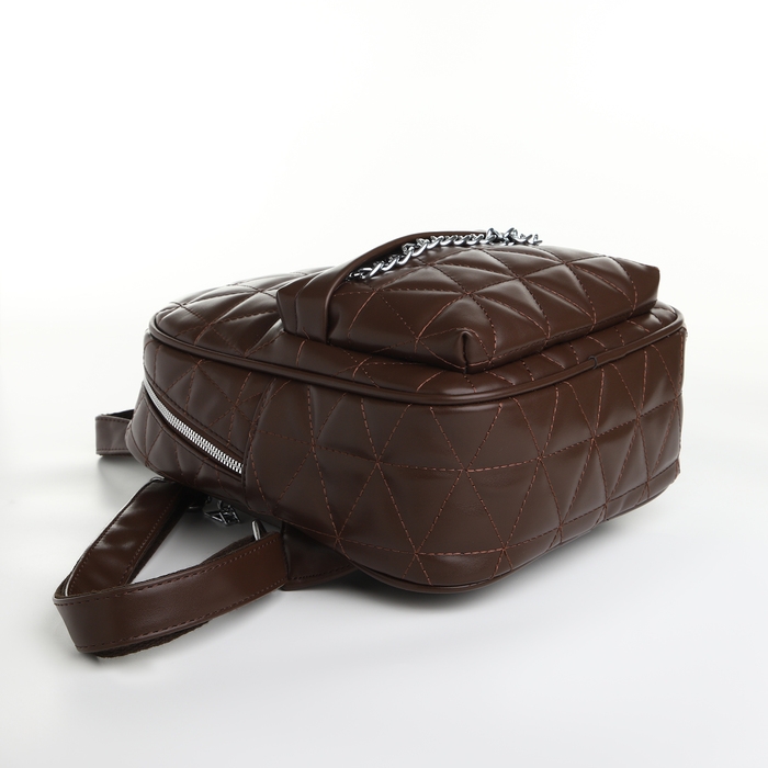 Рюкзак женский на молнии, цвет коричневый Рюкзак женский на молнии, цвет коричневый