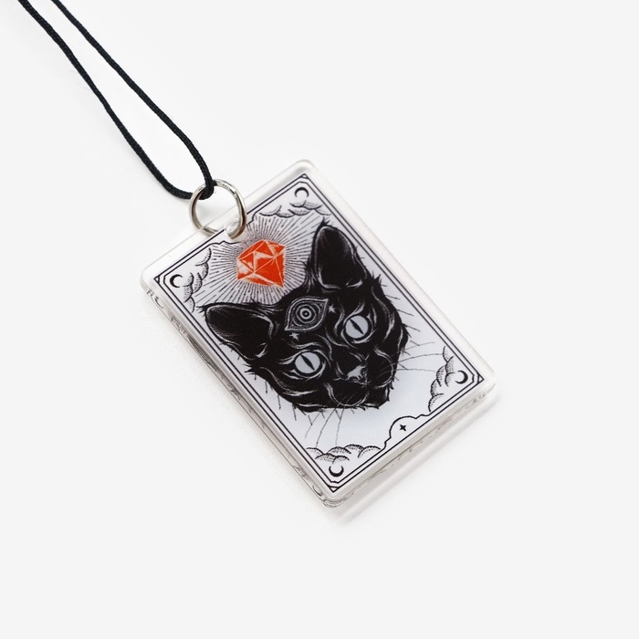 Брелок бусы для ключей «Черный кот», 15 х 2.8 см Брелок бусы для ключей «Черный кот», 15 х 2.8 см