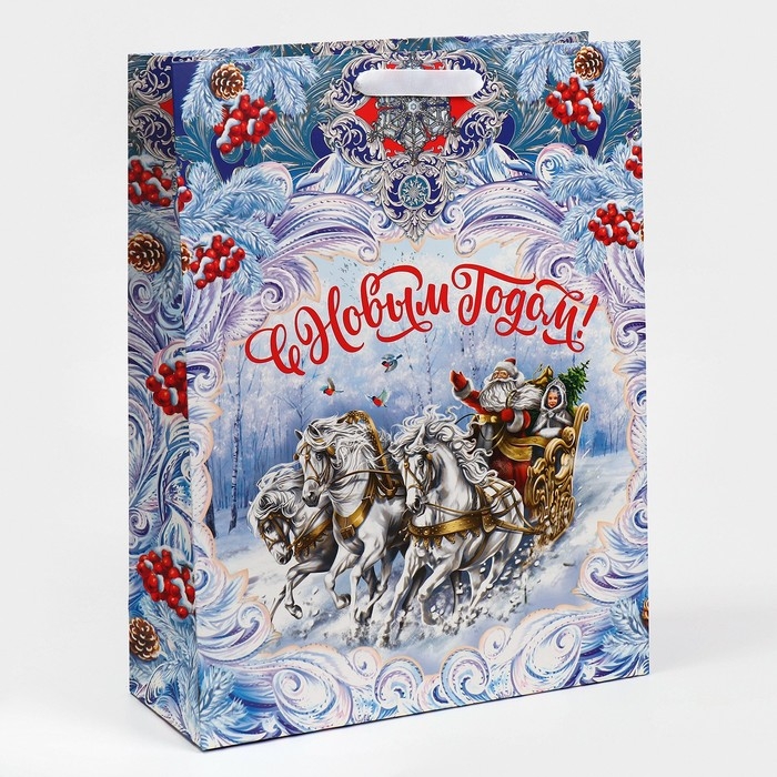 Пакет подарочный новогодний ламинированный «Дедушка Мороз», L 31 х 40 х 11,5 см, Новый год Пакет подарочный новогодний ламинированный «Дедушка Мороз», L 31 х 40 х 11,5 см, Новый год