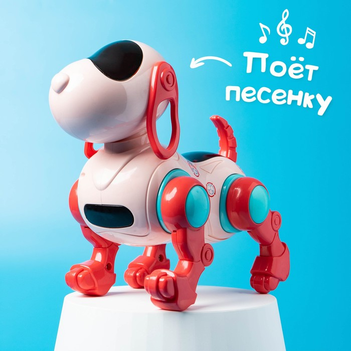 Робот-собака IQ DOG, световые и звуковые эффекты, русские песенки, работает от батареек, цвет розовый Робот-собака IQ DOG, световые и звуковые эффекты, русские песенки, работает от батареек, цвет розовый