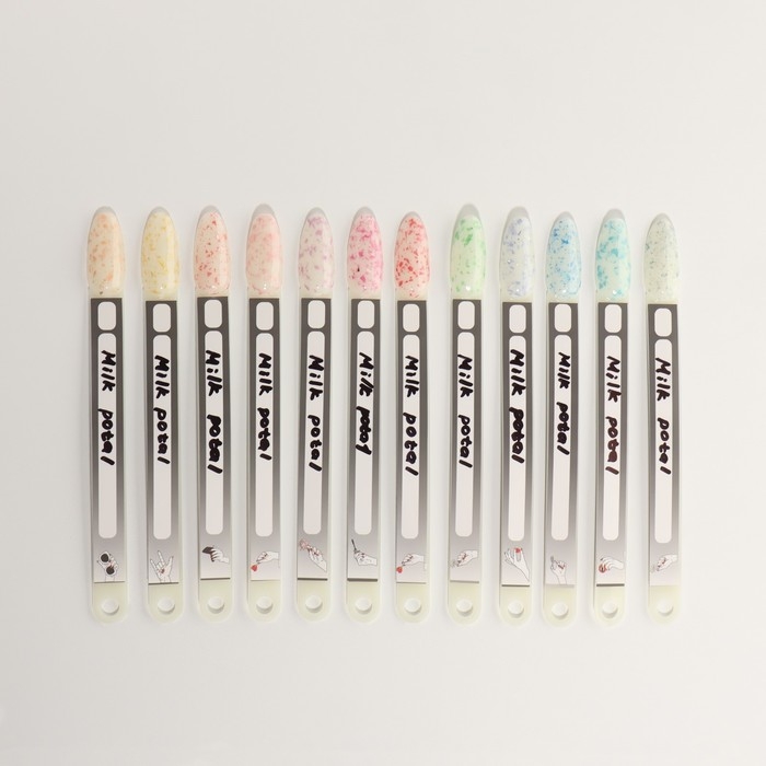 Гель лак для ногтей, «MILK POTAL», 3-х фазный, 8мл, LED/UV, цвет белый/красный (12)