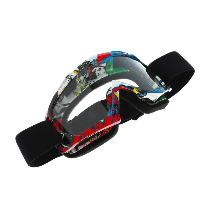 Очки-маска для езды на мототехнике, стекло прозрачное, бомбер, ОМ-28 Очки-маска для езды на мототехнике, стекло прозрачное, бомбер, ОМ-28