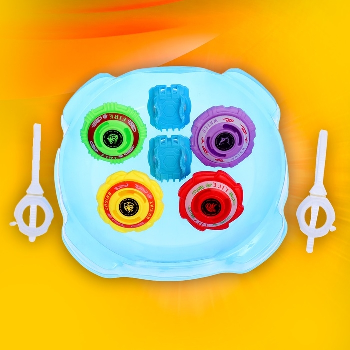 Набор волчков «Титан», с устройством запуска Набор волчков «Титан», с устройством запуска