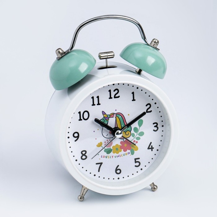 Будильник детский часы настольные Будильник детский часы настольные "Единорог", дискретный ход, 9.5 х 14 х 5 см, белый