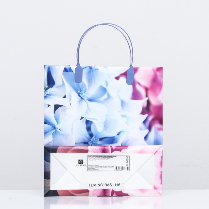 Пакет  Пакет "Безупречные цветы", мягкий пластик, 26 х 23 см, 110 мкм