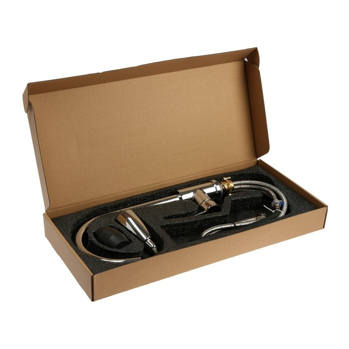 Смеситель для кухни ZEIN Z1300, однорычажный, выдвижной излив, латунь, цвет хром Смеситель для кухни ZEIN Z1300, однорычажный, выдвижной излив, латунь, цвет хром