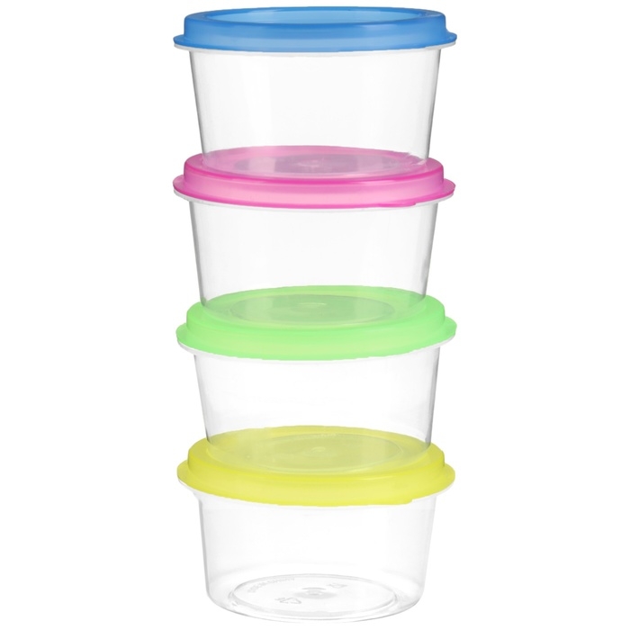 Набор контейнеров для хранения детского питания 8 шт., 50 мл., круглые, с крышками, цвета МИКС Набор контейнеров для хранения детского питания 8 шт., 50 мл., круглые, с крышками, цвета МИКС