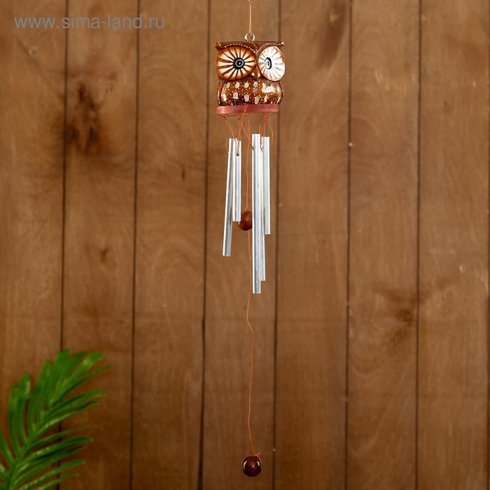 Музыка ветра Музыка ветра "Пятнистая сова" дерево, металл 5х5х40 см