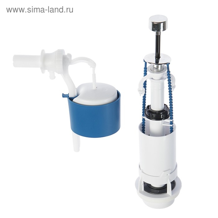 Арматура для смывных бачков  Арматура для смывных бачков "УКЛАД" - 2, с боковой подводкой 1/2", шток, хром