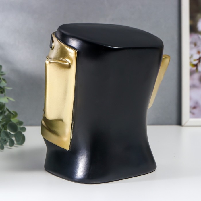 Сувенир полистоун салфетница  Сувенир полистоун салфетница "Абориген с острым носом" чёрно-золотой 19х12х20 см