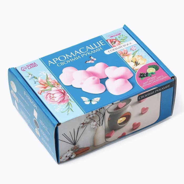 Аромасаше своими руками. Набор для создания ароматической фигурки из соевого воска «Розовые сердечки» Аромасаше своими руками. Набор для создания ароматической фигурки из соевого воска «Розовые сердечки»