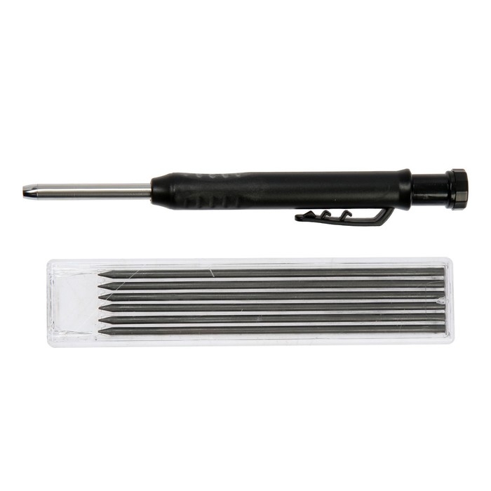 Карандаш механический ТУНДРА, с набором грифелей, 6 штук, черные Карандаш механический ТУНДРА, с набором грифелей, 6 штук, черные