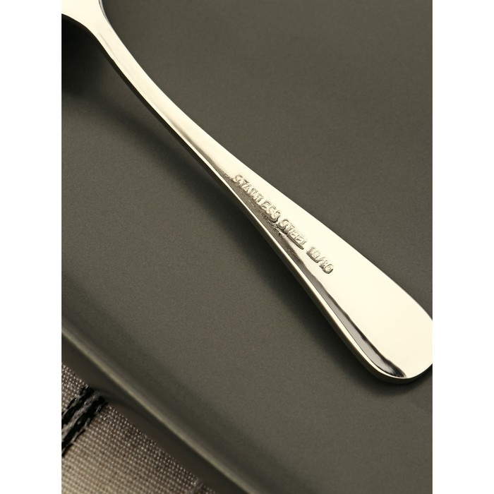 Ложка чайная из нержавеющей стали «Батиста», длина 14 см, цвет серебряный Ложка чайная из нержавеющей стали «Батиста», длина 14 см, цвет серебряный