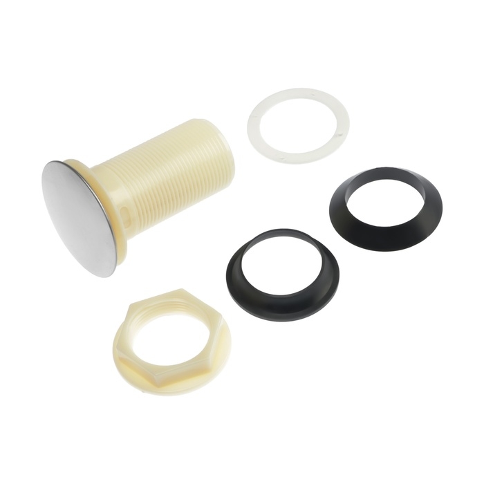 Донный клапан ZEIN B3, корпус пластик, большая кнопка, нержавеющая сталь, без перелива Донный клапан ZEIN B3, корпус пластик, большая кнопка, нержавеющая сталь, без перелива