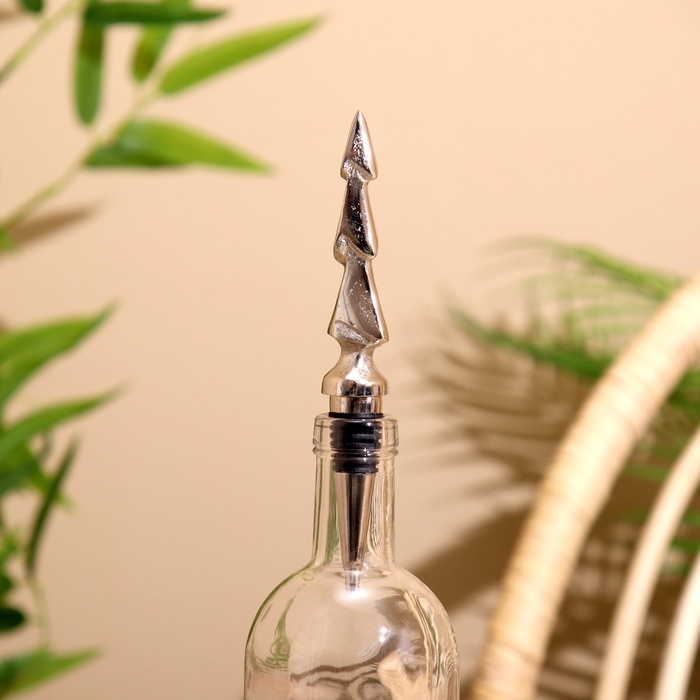 Пробка для бутылки  Пробка для бутылки "Ёлочка" алюминий 3х3х17 см